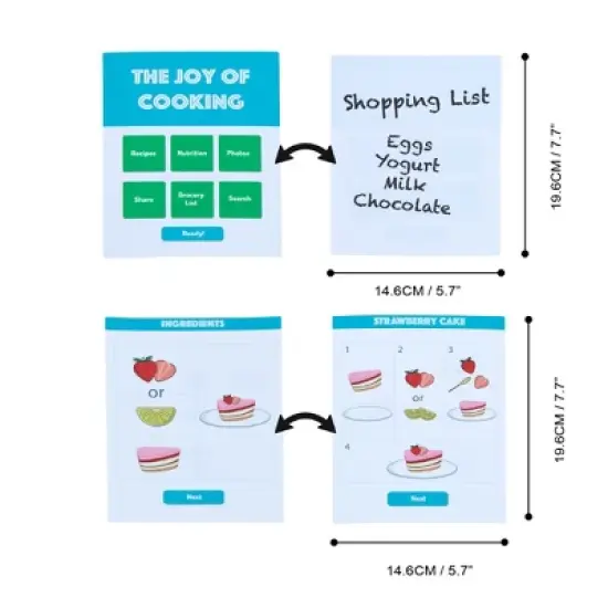 Teamson Kids Little Chef Frankfurt 27-pc. Wooden Play Kitchen Tablet Recipe Set image {5}