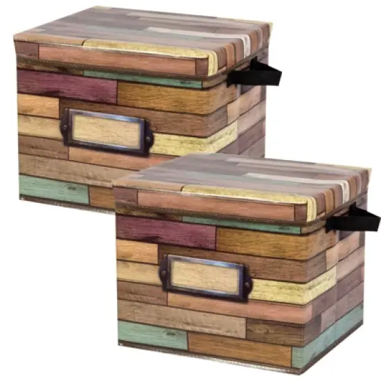 Teacher Created Resources&reg; Reclaimed Wood Design Storage Box, Pack of 2 image {3}
