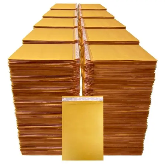 UOFFICE Pack of 1000 Kraft Bubble Mailers 8.5" x 14.5" - #3 Self-Seal Padded Envelopes image {10}