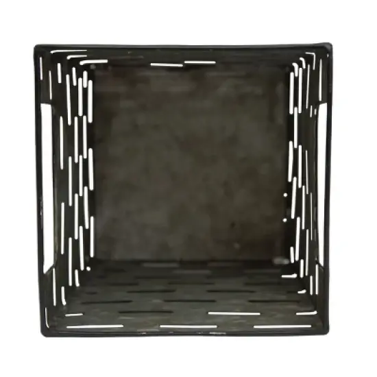 Flower Tin Galvanized Metal Planter - Foreside Home & Garden image {4}