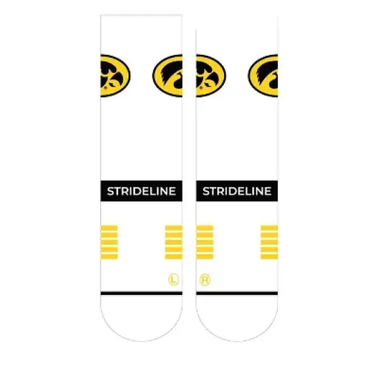 NCAA Iowa Hawkeyes Premium Knit Crew Socks - White image {1}