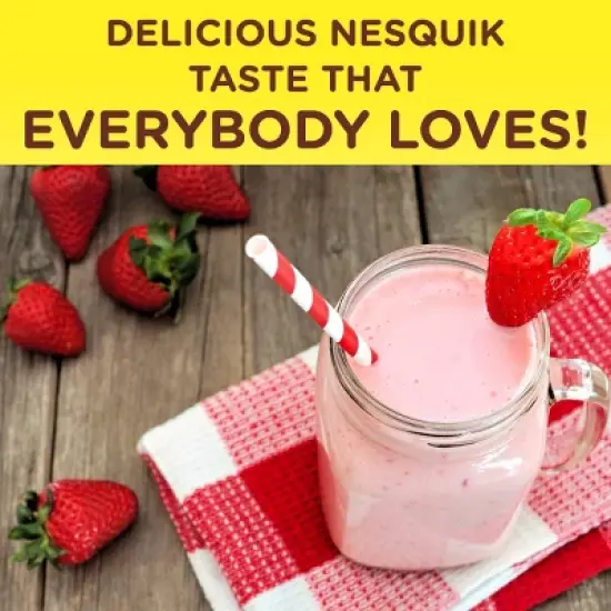 Nestle Nesquik Strawberry Flavor Powder Drink Mix for Strawberry Milk - 18.7oz image {11}
