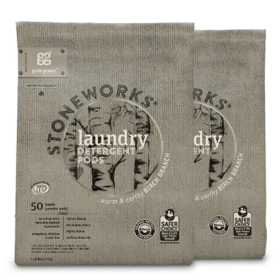 Grab Green Stoneworks Laundry Detergent Pods, Birch Branch Scent image {6}