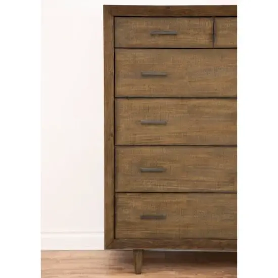 4pc Queen Aurora Mid Century Bedroom Set Brown - Abbyson Living image {8}