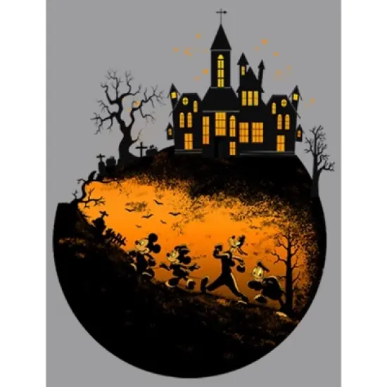 Boy's Mickey & Friends Walking Towards Haunted Mansion Pull Over Hoodie image {1}