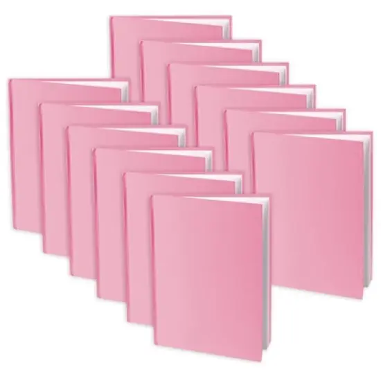 Young Authors Pink Hardcover Blank Book, White Pages, 8"H x 6"W Portrait, 14 Sheets/28 Pages, Pack of 12 image {3}