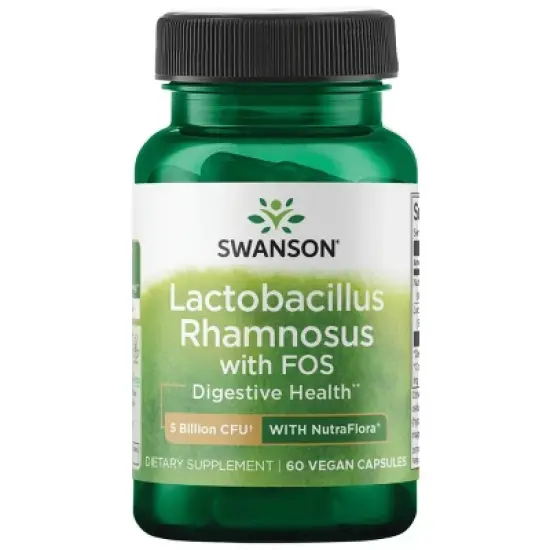 Swanson Probiotics Lactobacillus Rhamnosus with Fos 5 Billion Cfu 60 Qualicaps image {5}