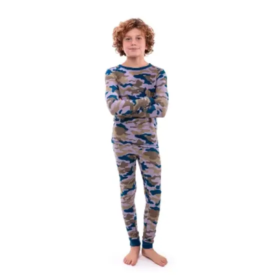 Sleep On It Boys Camouflage Super Soft Snug Fit 2-Piece Pajama Sleep Set image {1}