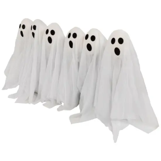 Northlight LED Lighted Ghost Halloween Outdoor Pathway Markers - 30" - Set of 6 image {4}