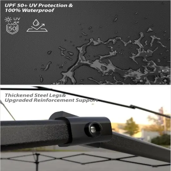 10'x10'Pop Up Canopy Tent, Easy to Set Up and Take Down,1 Around Cloth,for Outdoor Events, Patio, Party, Camping image {3}