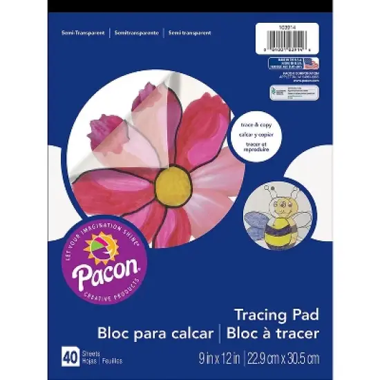 Pacon Art Street Translucent Tracing Paper Pad 12" x 9" PAC103914 image {1}