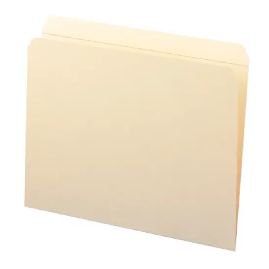 Smead File Folder, Reinforced Straight-Cut Tab, Letter Size, Manila, 100 Per Box (10310) image {2}