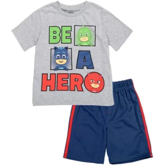 PJ Masks Gekko Owlette Catboy T-Shirt and Mesh Shorts Outfit Set Toddler  image {1}
