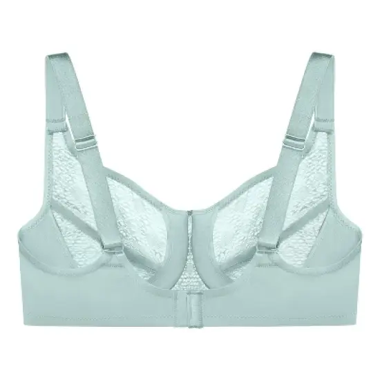 Glamorise Womens Lace Comfort WonderWire Underwire Bra 9855 Jade image {4}