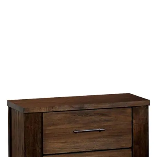Transitional Nightstand Oak - Benzara image {1}
