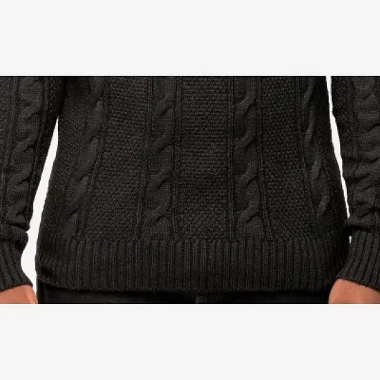 X RAY Men's Cable Knit Crewneck Pullover Sweater image {5}