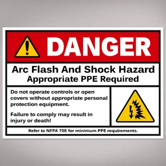 Avery Arc Flash/Danger Labels, Waterproof, UV Resistant, Preprinted, 3.5" x 5", 20 Warning Decal Labels image {6}