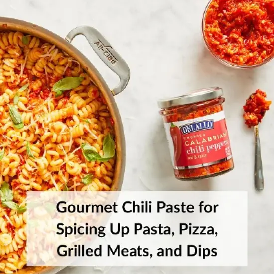 DeLallo Chopped Calabrian Chili Peppers, 6.7 oz Jar, (3 Pack) image {2}