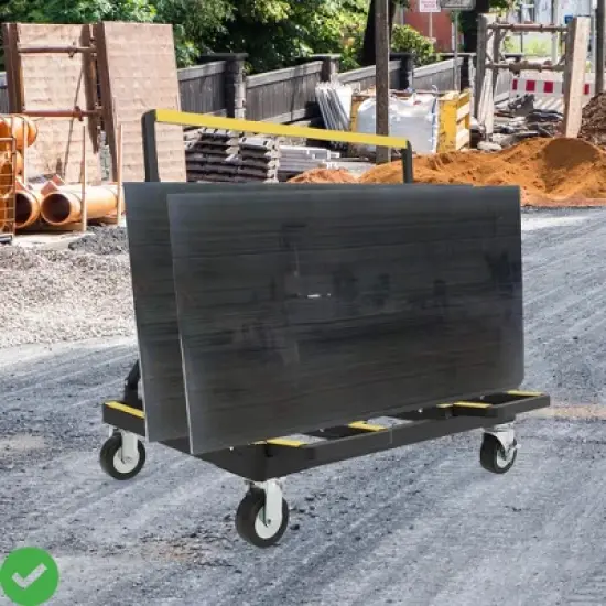 Foldable Dolly 2200 lbs Capacity with Rubber Swivel Casters Folding Drywall Panel Cart Heavy Duty image {7}