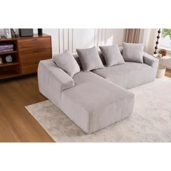 NicBex Couches for Living Room Modern Sectional Couch Full Sponge Compression 3-seater Sofa Couch Combining Chaise Longue image {4}