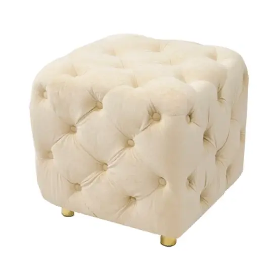 Maliang Modern Velvet Upholstered Ottoman for Living Room, Bedroom, Entrance image {1}