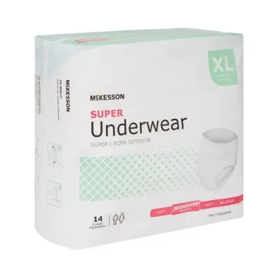 McKesson Disposable Underwear Pull On with Tear Away Seams X-Large, UW33846, Moderate image {2}