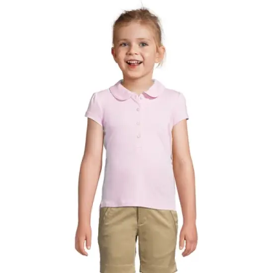 School Uniform Girls Short Sleeve Peter Pan Collar Polo Shirt image {2}