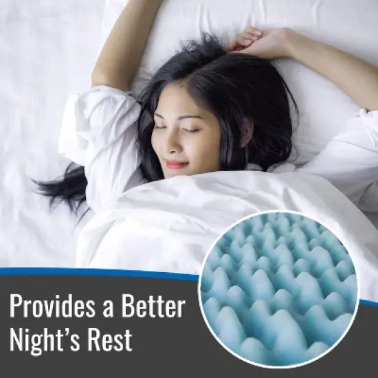 DMI Foam Mattress Topper, Egg Crate Foam Pad, Mattress Pad and Bed Topper for Support, Air Circulation, Pressure Relief and Weight Distribution, image {4}