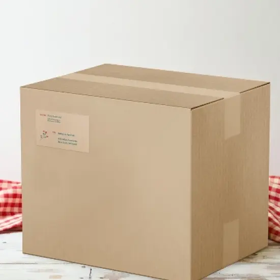 Avery Kraft Brown Rectangle Labels with Sure Feed Technology, 2" x 4", Laser/Inkjet Printable Labels, 250 Total (5784) image {1}