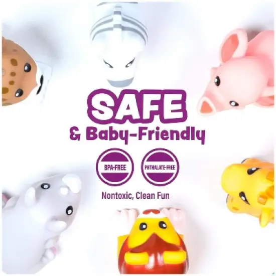 Tub Works Savanna Mold Free Bath Toys, 6 Pack image {6}