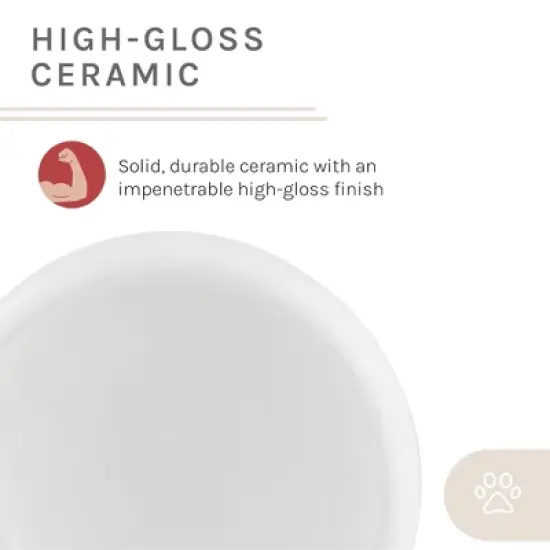 Sam's Pets Tall Tulip Pet Bowl In Glossy White image {7}