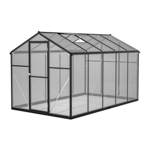 Greenhouse for Outdoors, Walk In Greenhouse with Lockable Door, Ventilation Window and Aluminum Frame for Backyard Balcony Garden Sunroom image {8}