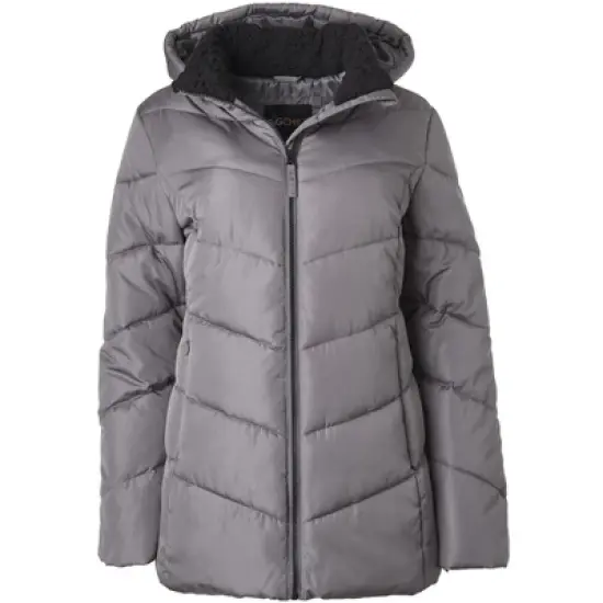 Big Chill Women's Plus Size Chevron Puffer w/ Lined collar image {3}