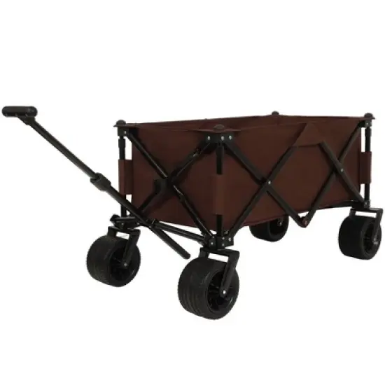 CAVINAS Park Garden Wagon Cart,Shopping Cart with Wheels,Wagon for Camping,Shopping image {2}