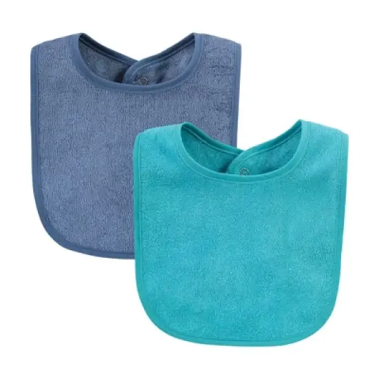 Hudson Baby Infant Boys Rayon from Bamboo Bib with Waterproof Lining 10pk, Blue Teal, One Size image {4}