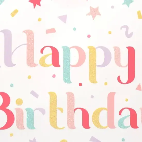 Medium Birthday Gift Bag with Glitter - Spritz&trade;: Multicolor Typography, Paper, 12.75" Height, 10" Width image {3}