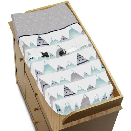 Sweet Jojo Designs Changing Pad Cover - Mountain - Gray image {2}