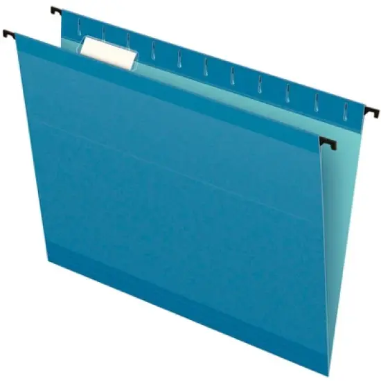 Pendaflex SureHook Hanging File Folder, Letter Size, 1/5 Cut Tabs, Blue, Pack of 20 image {1}