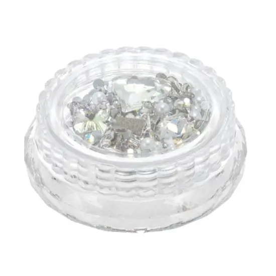 Unique Bargains Women's Elegant Rhinestone Nail Supplies Multicolored 1 Set image {4}