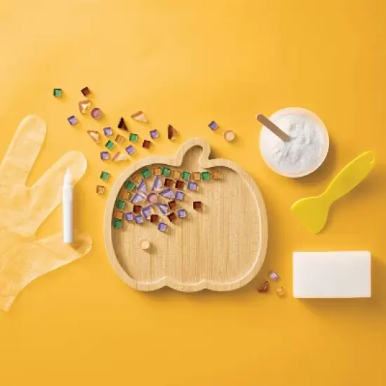 Halloween Craft Mosaic Pumpkin Trivet Kit - Mondo Llama&trade; image {2}