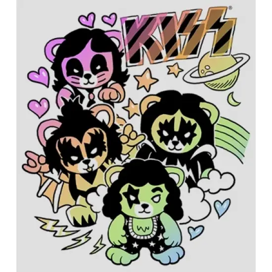 Women's KISS Bear Members Racerback Tank Top image {1}