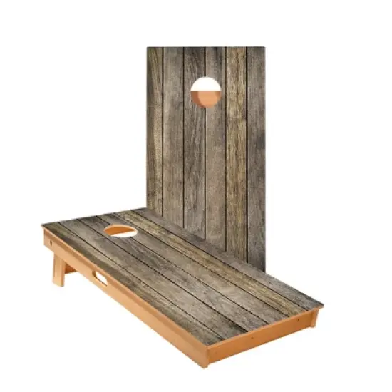 Skips Garage Large Panel Wood Cornhole Boards - ACA Star Series image {1}
