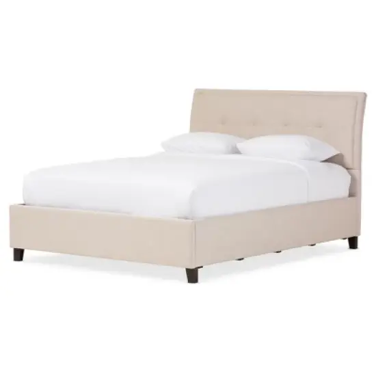 Queen Lea Modern And Contemporary Mix - Linen Storage Platform Bed - Baxton Studio image {9}