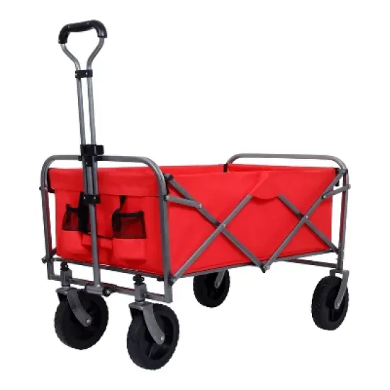 Collapsible Wagon Cart Foldable,Wagons Carts Foldable with Wheels with Drink Holders,for Shopping,Garden,Sports,Groceries,Apartment,Camping,Outdoor image {12}