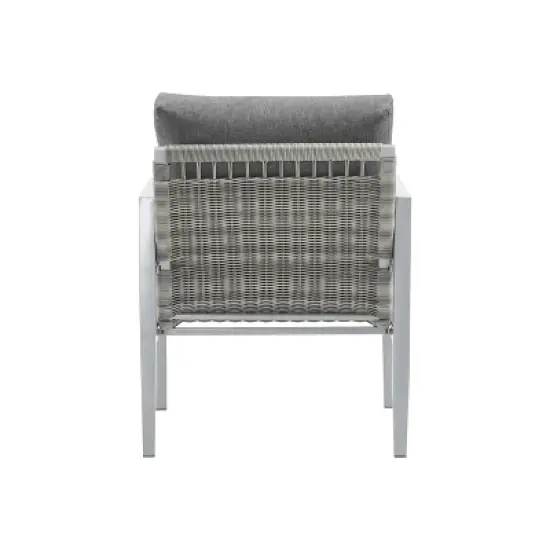 Christopher Knight Home Riley Outdoor Rope and Aluminum Upholstered Club Chair image {5}