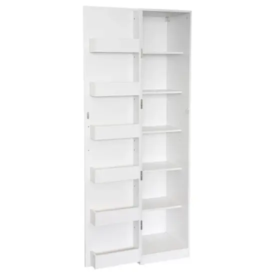 MOEPISY Kitchen Pantry Cabinet, White Freestanding Buffet Cupboards Sideboard with Doors & Shelves image {4}