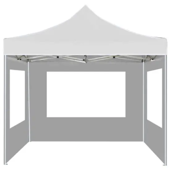 vidaXL Professional Folding Party Tent with Walls Aluminum 9.8'x9.8' White image {3}