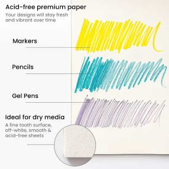 Arteza Spiral Paper Pad for Drawing or Sketching, 18x24" , 30 sheets image {3}