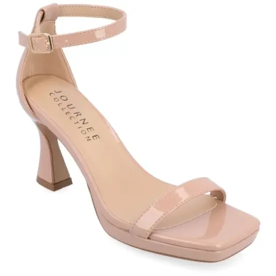 Journee Collection Womens Jeanne Slim Platform Ankle Strap Open Toe Pumps image {11}