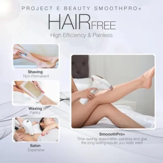 Project E Beauty SmoothPro+ IPL Laser Hair Removal Device | FDA Cleared Laser Hair Removal Device | Intense Pulsed Light | Permanent Hair Reduction image {7}